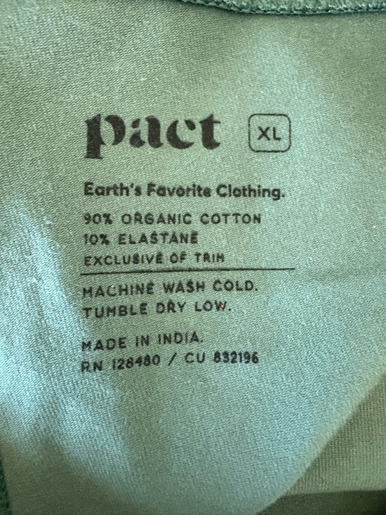Pact On the Go-To Pocket Legging Seafoam Green Size XL Organic Cotton NWOT - Picture 4 of 4